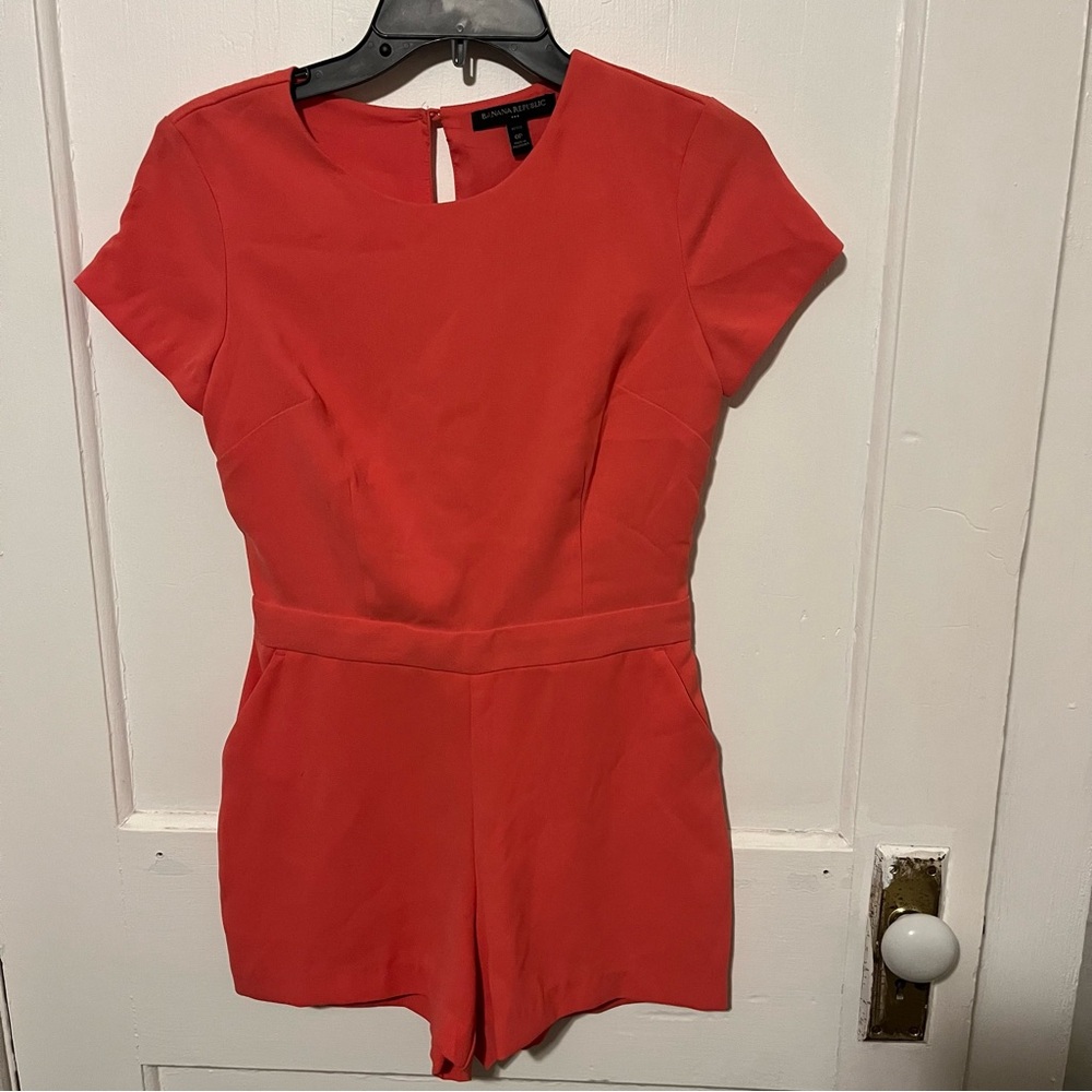 Banana Republic Pink Short Sleeve Romper